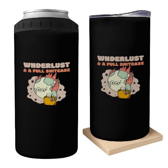 Wanderlust a full suitcase Can Coolers