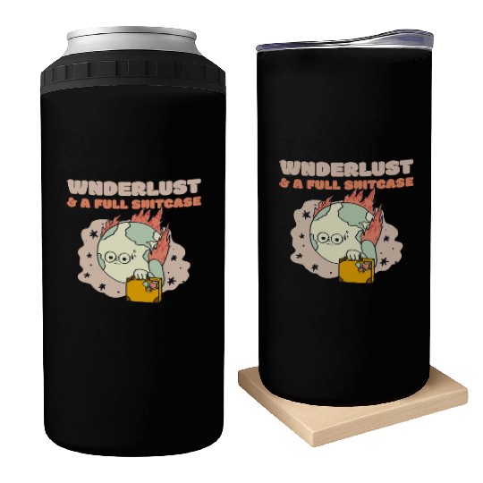 Wanderlust a full suitcase Can Coolers