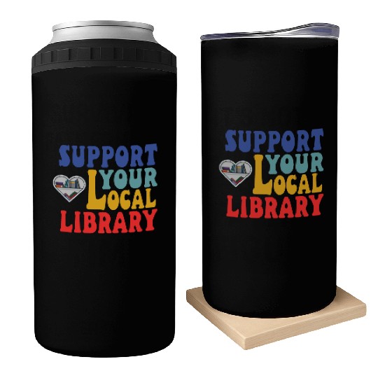 Support your local library Can Coolers