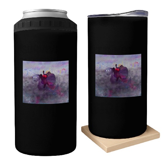 Mothman and Bessie the Lake Erie Monster's Vacay Can Coolers