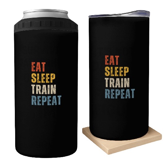 EAT SLEEP TRAIN REPEAT Can Coolers
