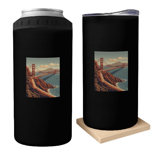 Golden Gate Bridge California Can Coolers, Golden Gate