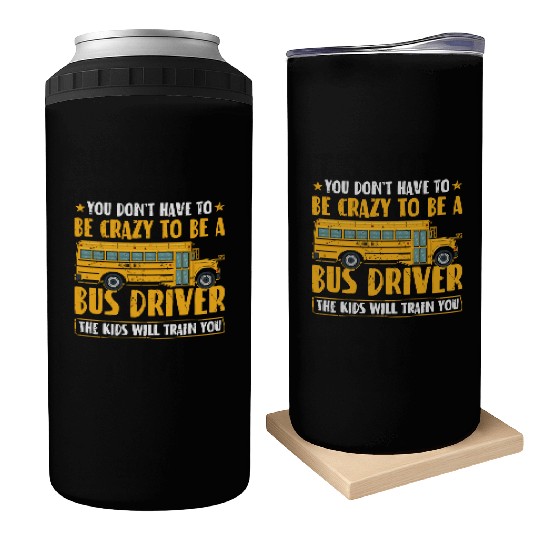 Funny School Bus Driver Can Coolers