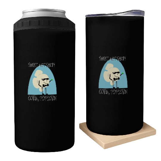 Sweet Popcorn Funny Pop Culture Cartoon Parody Can Coolers