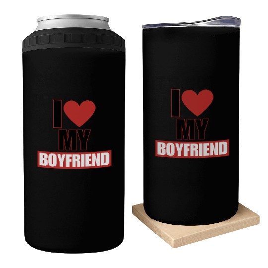 i love my boyfriend Can Coolers