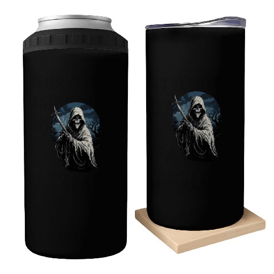 Spooky Halloween Grim Reaper Can Coolers