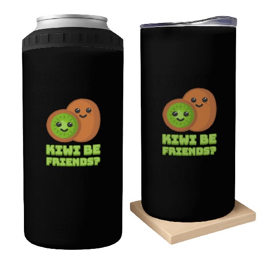 Kiwi Be Friends? Cute Kiwi Cartoon Can Coolers
