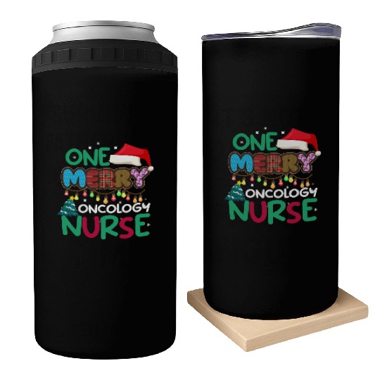 One merry Oncology Nurse Christmas Can Coolers