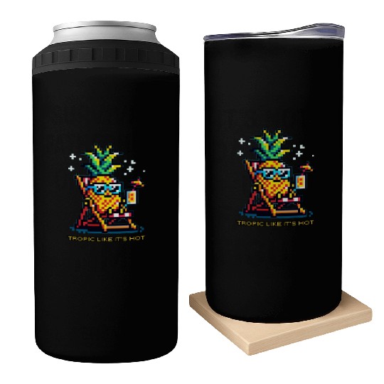 Sunny Pineapple Paradise - Beach Vibes Can Coolers