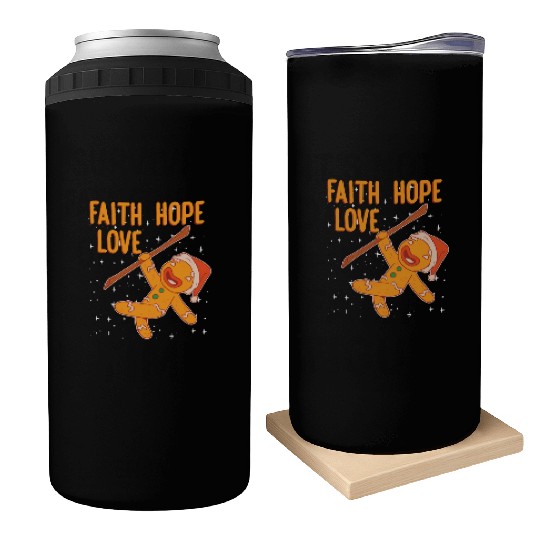 Faith Hope Love Religious Christmas Costume Can Coolers