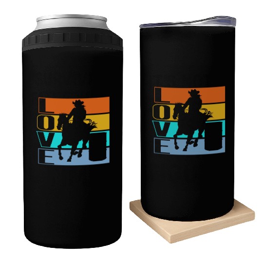 Horseback Riding Equestrian Colorful Horse Lovers Can Coolers