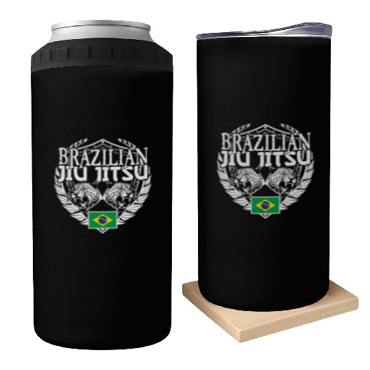 Brazilian Jiu Jitsu Brazilian flag BJJ Can Coolers
