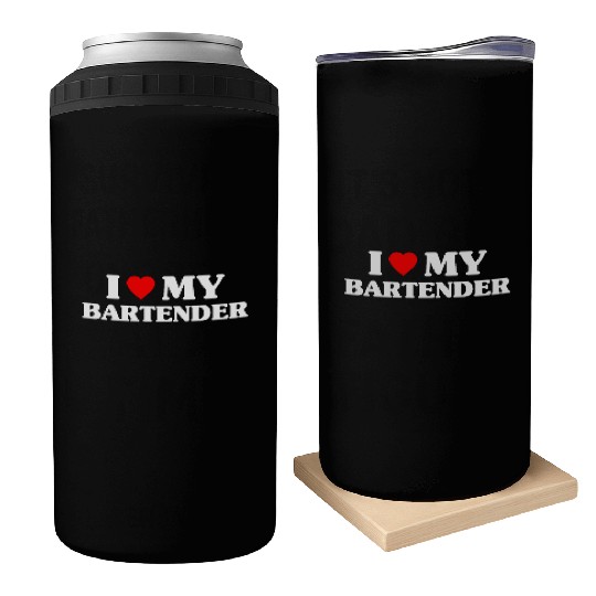 I Love My Bartender Can Coolers