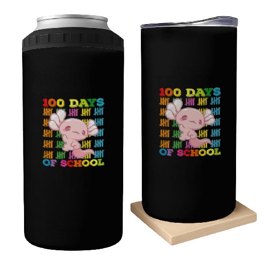 100 Days Of School Axolotl Teacher Can Coolers