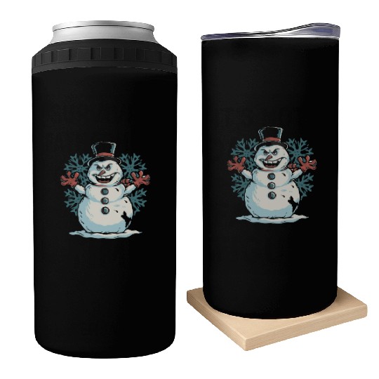 frosty snowman creepy Can Coolers