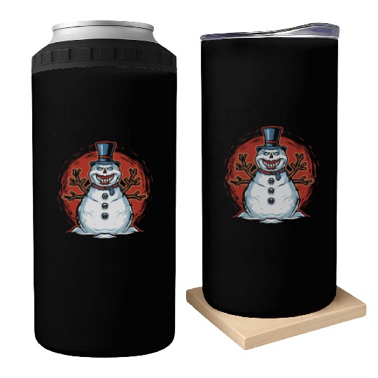 frosty snowman creepy Can Coolers