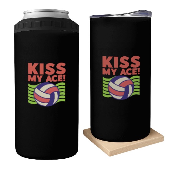 Kiss My Ace Volleyball Lover Can Coolers