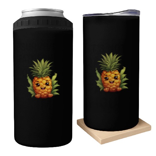 A charming kawaii style pineapple Can Coolers