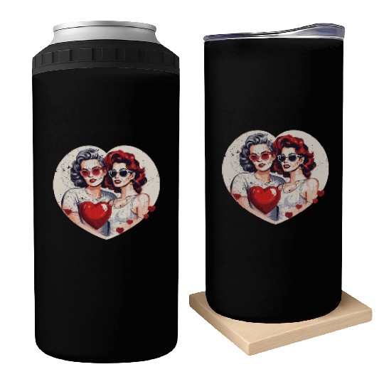 Valentines Day Outfit For Her And Her in love Can Coolers
