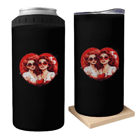 Valentines Day Outfit For Her And Her in love Can Coolers