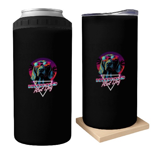 Retro Wave Bloodhound Hot Dog Can Coolers