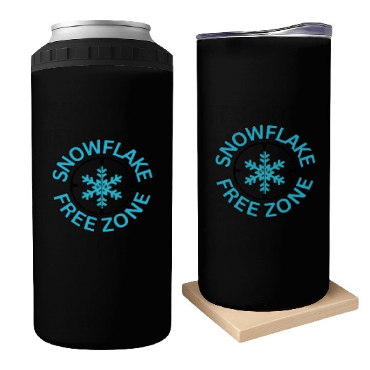 SNOWFLAKE FREE ZONE Can Coolers