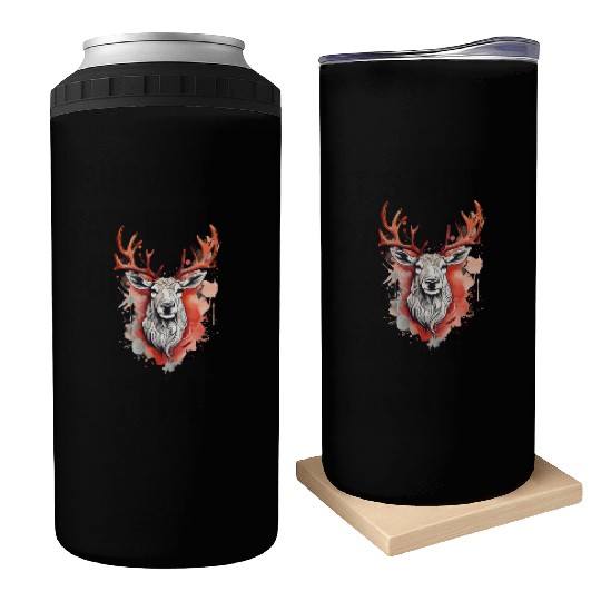 Reindeer Sublime Antler Silhouette Top Can Coolers