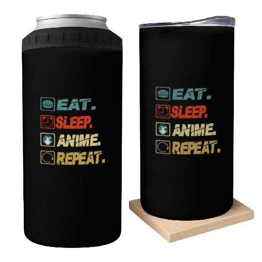 Eat Sleep Anime Repeat Ramen Kawaii Japanese Manga Can Coolers