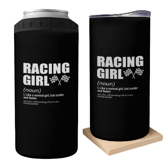 Racing Girl Can Coolers