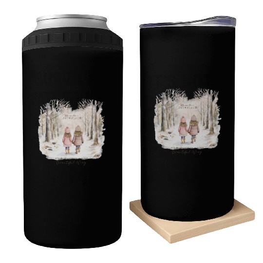 Cute Kids In Winter Wonderland Can Coolers