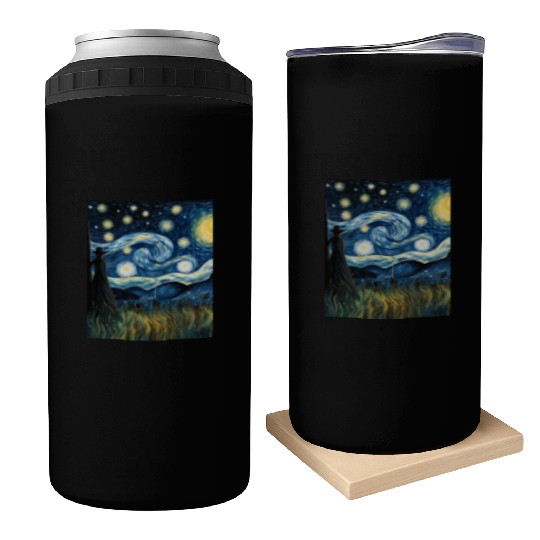 Gardener's Starry Night Can Coolers Van Gogh Inspired