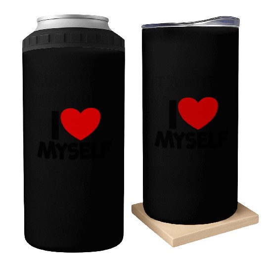 I Love Myself Red Heart Self Love Affirmation Can Coolers