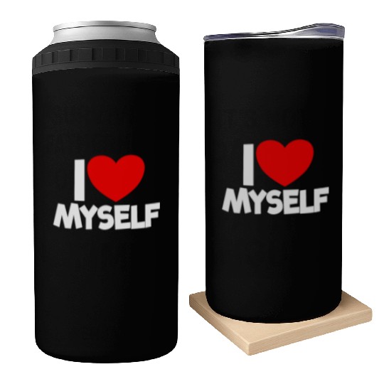 I Love Myself Red Heart Self Love Affirmation Can Coolers