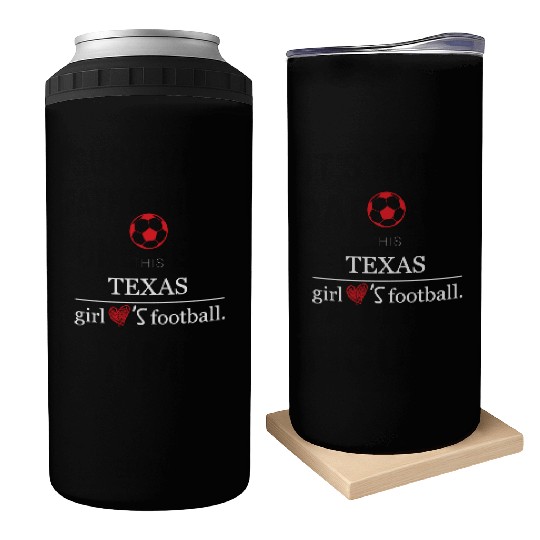 This girl texas football Can Coolers
