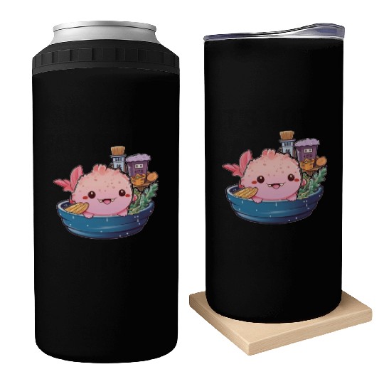 Axolotl Ramen Anime Kawaii Japanese Noodles Girls Can Coolers