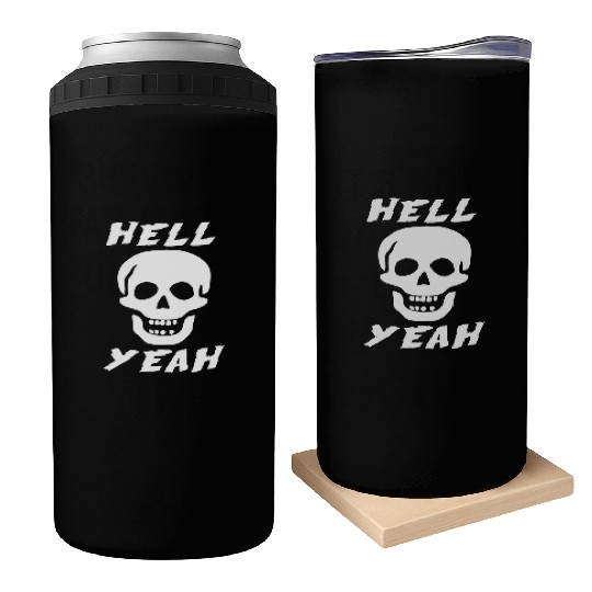 Stone Cold skull hell yeah Can Coolers