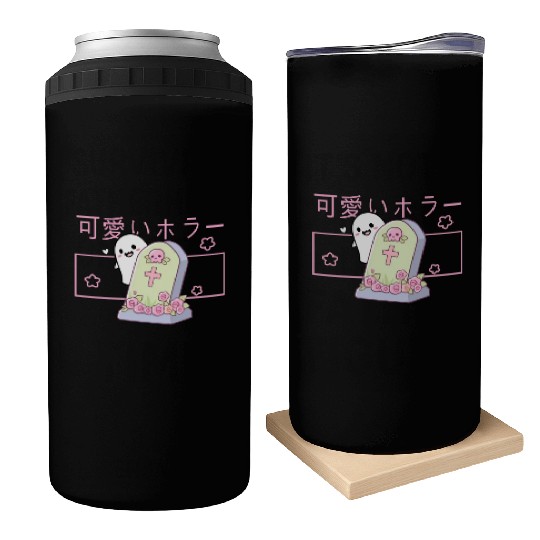 Kawaii Ghost Tombstone Cute Grave Japanese Pastel Can Coolers