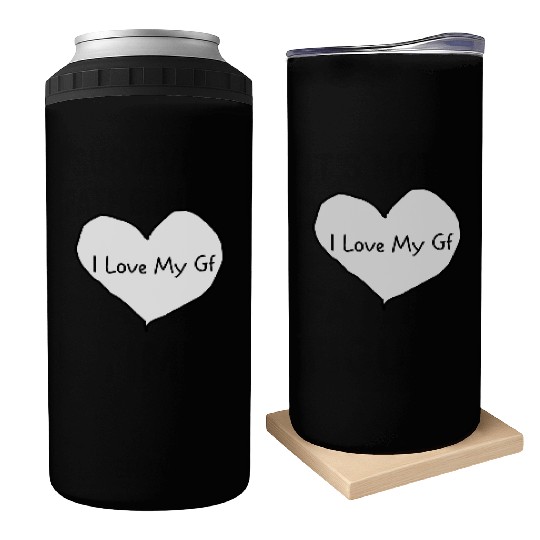 I love My Gf | gift for girlfriend in valentines Can Coolers