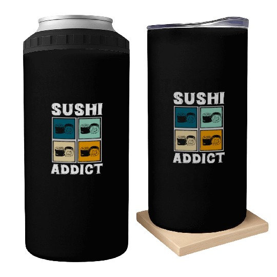 Sushi Delicious Kawaii Cuisine Can Coolers