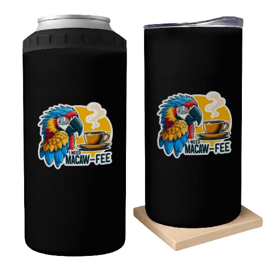Blue Gold Macaw Macaw-Fee Coffee Lover Can Coolers