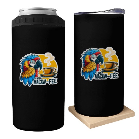 Blue Gold Macaw Macaw-Fee Coffee Lover Can Coolers