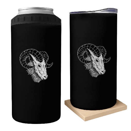 Dark Devil Baphomet Goat Head Can Coolers