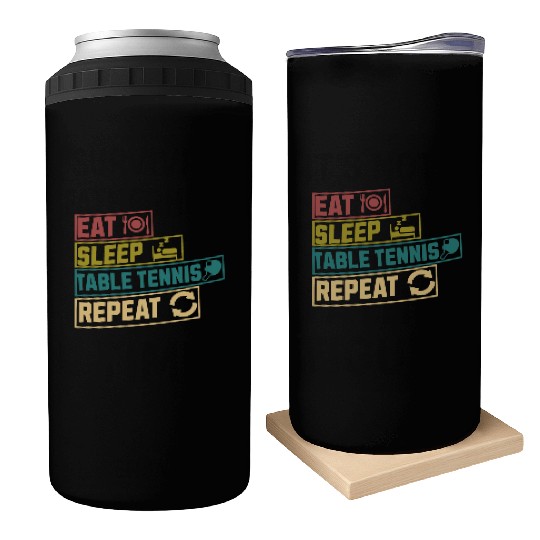 Eat sleep table tennis repeat hobby Can Coolers