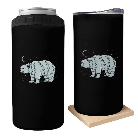Tribal Polar Bear Indigenous Gift Can Coolers