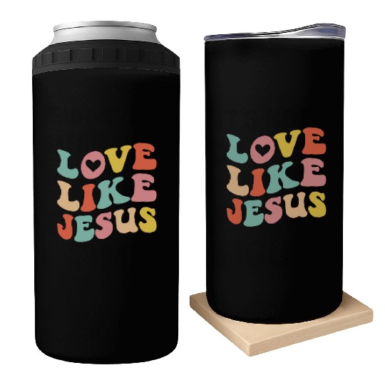 Love like Jesus Love God Christian Can Coolers