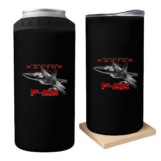 F-22 Raptor Fighterjet Us Air Force Warbird Can Coolers