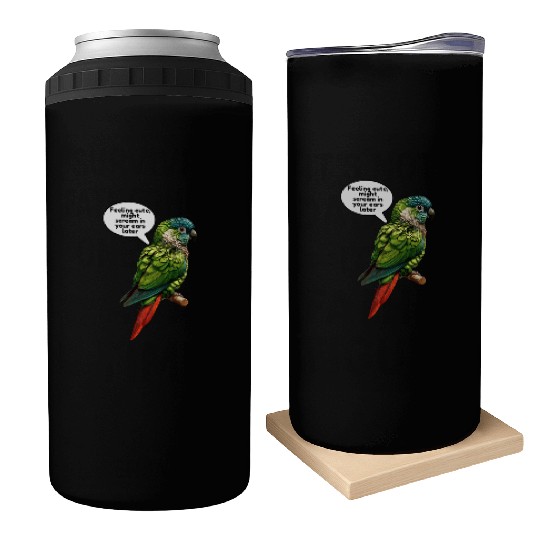 Funny Green Cheeked Conure Cute Conure Parrot Can Coolers