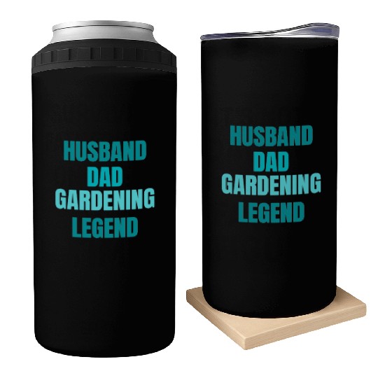 Husband Dad Gardening Legend Can Coolers