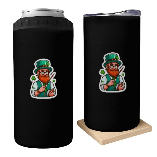 Irish bearded teacher, funny st patricks day Can Coolers