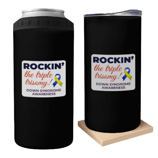 Down Syndrome Awareness Triple Trisomy Rock Can Coolers